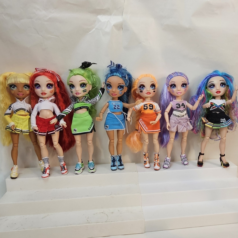 Lot Rainbow High cheedleader 7 dolls